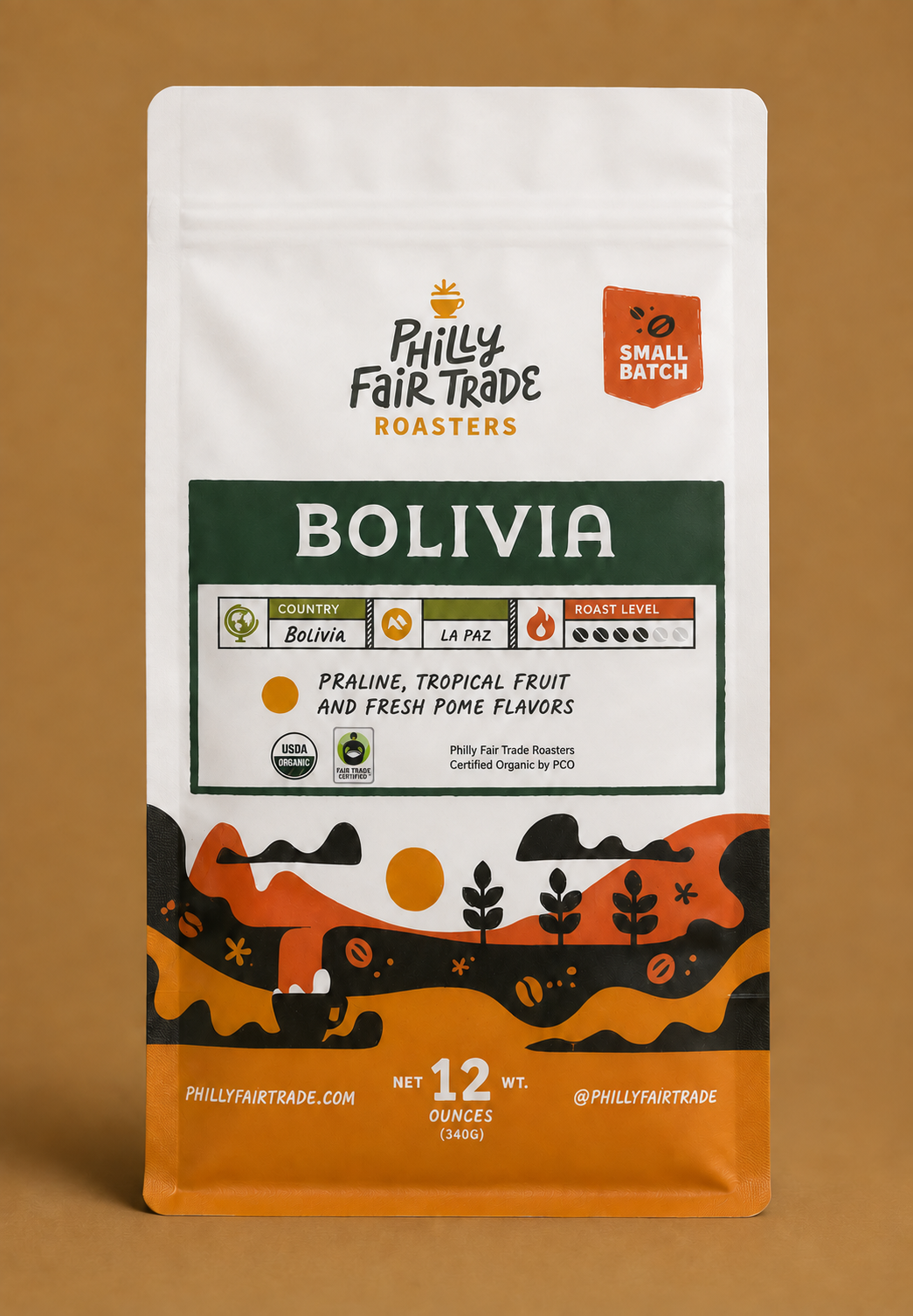 Bolivia La Paz Coffee (Organic, Fairtrade) by Philly Fair Trade Roasters